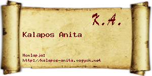 Kalapos Anita névjegykártya